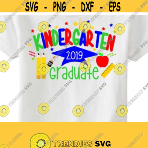 Kindergarten Graduate Svg Kids School Kids Graduation Shirt DesignSchool SVG DXF EPS Ai Jpeg Png and Pdf