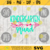 Kindergarten Squad svg png jpeg dxf cutting file Commercial Use SVG Vinyl Cut File Back to School Teacher Appreciation Faculty 1171