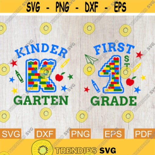 Kindergarten Svg First Grade Svg Back to school Svg Kids shirt Svg Crayon First Day of School Svg Sublimation Svg files for Cricut Design 39.jpg