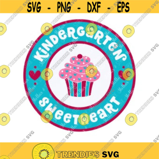 Kindergarten Sweetheart Girl SVG Cute Young Girl Svg Back to School Girl SVG Cupcake SVG Back to School Girl Cut File Heart Svg Design 97.jpg