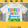 Kindergarten Twins Svg Kindergarten Shirt Svg Cuttable Saying Design for Boys Girls Cricut Cut File Silhouette Cameo Image Iron on Png Design 932