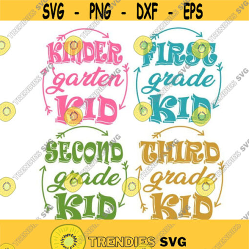 Kindergaten Kid 1st grade 2nd 3rd School Cuttable Design SVG PNG DXF eps Designs Cameo File Silhouette Design 700