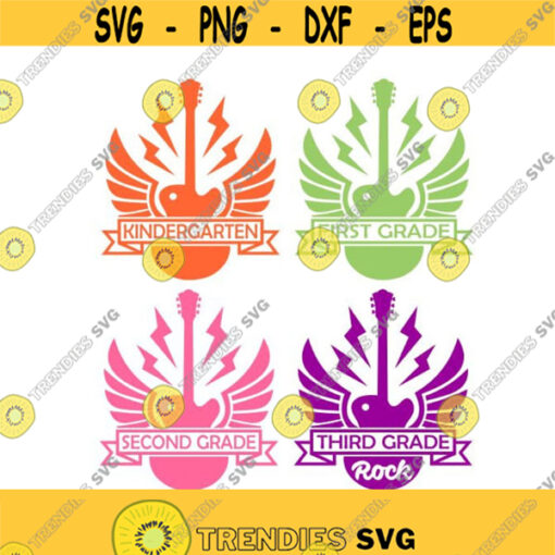 Kindergaten Rock 1st 2nd and 3rd school Cuttable Design SVG PNG DXF eps Designs Cameo File Silhouette Design 877
