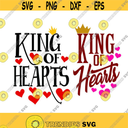 King Of Hearts Valentines Day Cuttable Design SVG PNG DXF eps Designs Cameo File Silhouette Design 1331