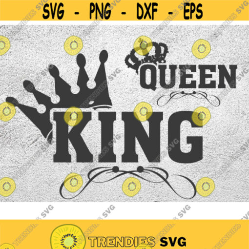 King Queen Crown SVG Royal Family SVG Crown SVG King Queen couple svg Instant Download Svg file Png Dxf Eps Design 183