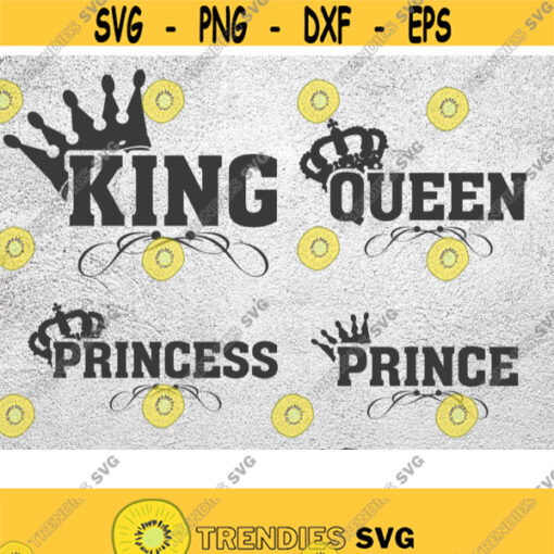 King Queen Prince Princess Crown SVG Royal Family SVG Crown SVG Instant Download Svg file Download for Cricut Png Dxf Eps Design 182