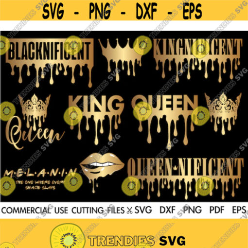King Queen Svg Blacknificent SVG Black Queen SVG Black King Svg Melanin Svg Afro Svg Black Woman Man Svg Crown Svg Black History Svg Design 176