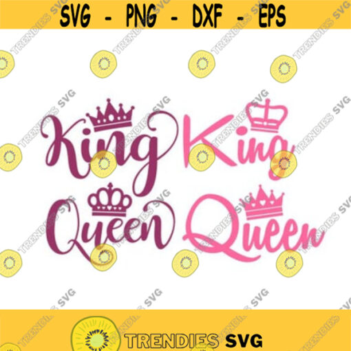 King and Queen Cuttable Design SVG PNG DXF eps Designs Cameo File Silhouette Design 116
