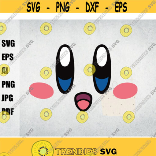 Kirby Face svg anime svg svg for cricutcut files silhouette Cricut instant download files digital Design 47