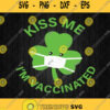 Kiss Me Im Face Mask Clover Vaccinated Svg St Patricks Day Svg