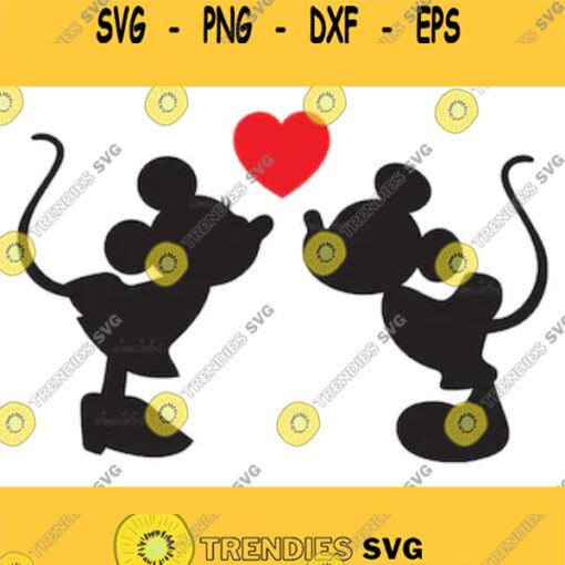 Kiss Mickey Minnie SVG Minnie Mickey Kiss SVG Mouse svg Vinyl Cut FilesLove SVG Mickey SvgLove Svg SilhouetteCricut Valentines svg