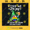 Kiss me Im gayGreen Gnome Clover Three Leaves Gnome Lover LGBT LGBT community Irish Drunk or Whatever SVG Digital Files Cut Files For Cricut Instant Download Vector Download Print Files