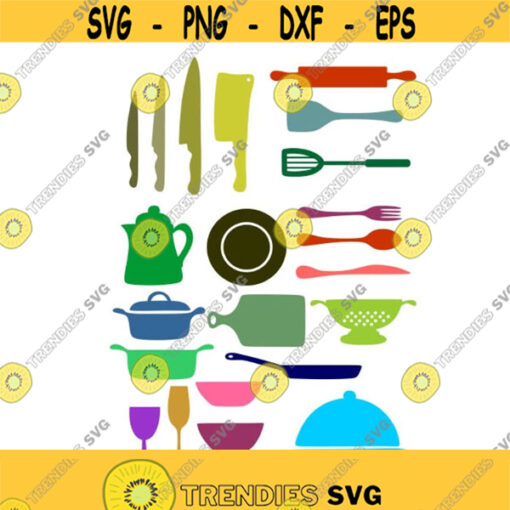 Kitchen Food Pack Cuttable Design SVG PNG DXF eps Designs Cameo File Silhouette Design 1928