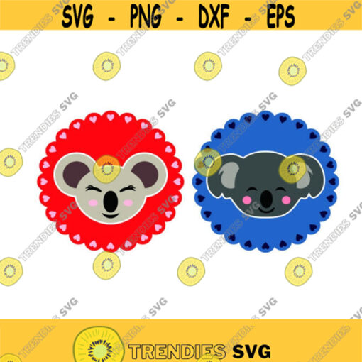Koala Bear Cute Cuttable Design SVG PNG DXF eps Designs Cameo File Silhouette Design 417