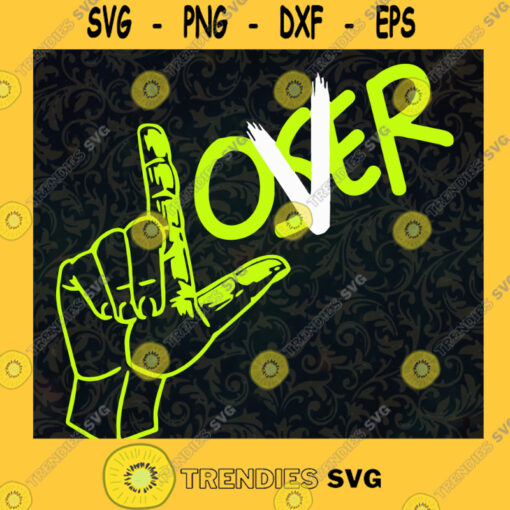 LOSER LOVER Yellow Hand Sign SVG Birthday Gift Idea for Perfect Gift Gift for Friends Gift for Everyone Digital Files Cut Files For Cricut Instant Download Vector Download Print Files