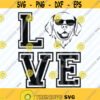 LOVE Golden Retrievers SVG Files for Cricut Vector Images Clipart Dog T Shirt SVG Image Dog Head Glasses Eps Png Dxf Clip Art dog face Design 424