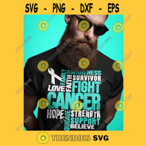 LUNG CANCER SVG Breast Cancer Word Art Lung Cancer All Cancer Fight Svg Eps Dxf Eps Pdf