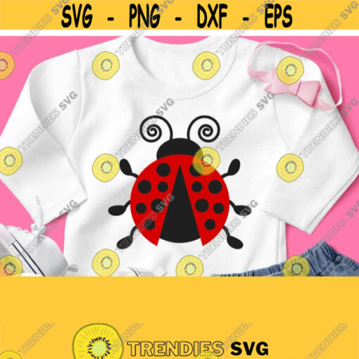 Lady Bug Svg Lady Bug Shirt Svg Dxf Png Eps Pdf Jpg Printable Cuttable File for Cricut Silhouette Downloads Iron on Heat Press Transfer Design 158
