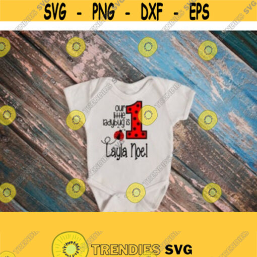 LadyBug Birthday SVG 1st Birthday SVG Baby Birthday SVG Ladybug Svg Dxf Eps Ai Png Jpeg Pdf Cutting Files Instant Download