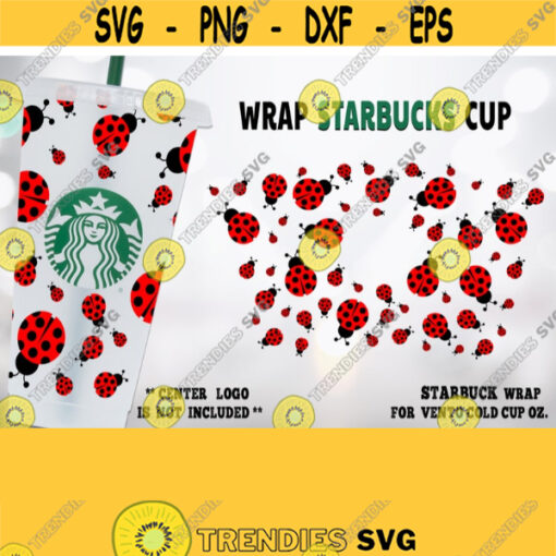 Ladybug Starbucks cup SVG Ladybird Starbucks svg Starbucks wrap svg Full wrap Starbucks SVG files for Cricut 24oz venti cold cup SVG Design 130