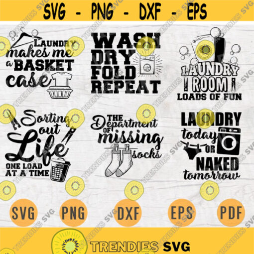 Laundry Bundle Pack 6 SVG Files for Cricut Vector Laundry Bundle Cut Files INSTANT DOWNLOAD Cameo Dxf Eps Png Pdf Iron On Shirt 2 Design 181.jpg