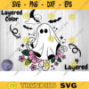 Layered Floral Ghost svg Halloween Svg Ghosts svg Ghost Silhouette Ghost Vector Halloween Silhouette svg files for cricut Downloads 104 copy