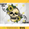 Layered Floral skull svg Skull with sunflowers svg Halloween svg Horror SVG Skull Design Instant Download File for CricutSilhouette Dxf 530 copy