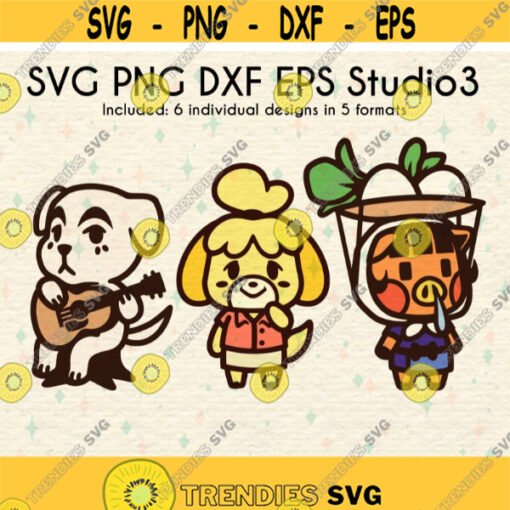 Layered KK Slider Isabelle and Daisy Mae Bundle Animal Inspired Design Cute SVG Digital Download svg dxf png eps studio3Design 64.jpg
