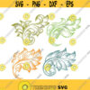 Leaf Accent Cuttable Design SVG PNG DXF eps Designs Cameo File Silhouette Design 1139