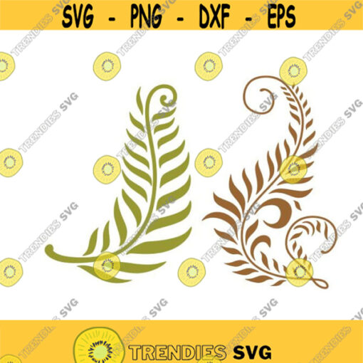 Leaf Accent Cuttable Design SVG PNG DXF eps Designs Cameo File Silhouette Design 1854