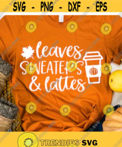Leaves Flannels  Lattes Svg, Fall Svg, Funny Fall Shirt, Buffalo Plaid Svg, Autumn Svg, Thanksgiving Svg Cut Files for Cricut, Png, Dxf