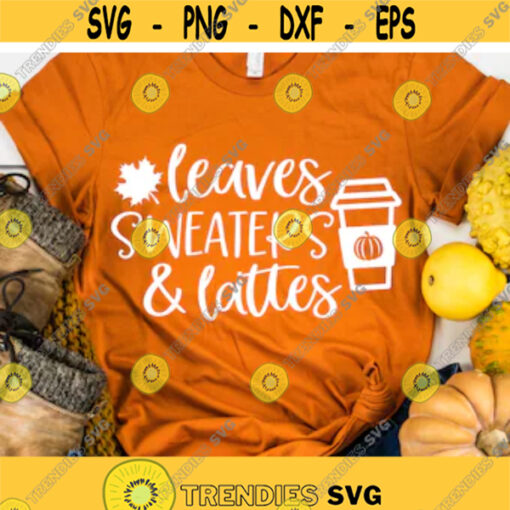Leaves Flannels Lattes Svg Fall Svg Funny Fall Shirt Buffalo Plaid Svg Autumn Svg Thanksgiving Svg Cut Files for Cricut Png