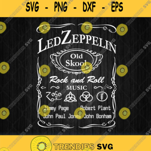 Led Zeppelin Old Skool Rock And Roll Music Svg Png