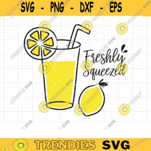 Lemonade Stand Sign SVG DXF Summer Freshly Squeezed Lemonade Glass Lemon svg dxf Cut Files for Cricut Commercial Use copy