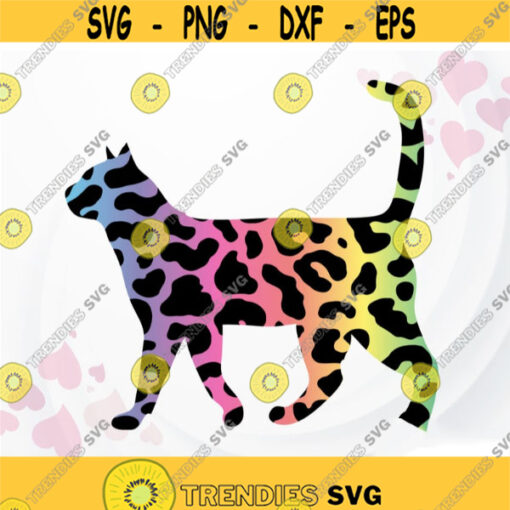 Leopard Cat svg Cat SVG Leopard print SVG Cat SVG for Cricut Cat Clipart Animal svg Cat Mom svg Design 299.jpg