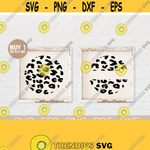 Leopard Circle Svg Leopard Frame Circle Monogram Svg Files Cheetah Print Cut File Png Eps Dxf Pdf VectorInstant Download Easy to Use Design 16