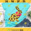 Leopard Print Bunny Svg Girl Easter Bunny Svg Dxf Eps Png Cute Bunny Cut Files Rabbit Clipart Kids Shirt Design Silhouette Cricut Design 1054 .jpg