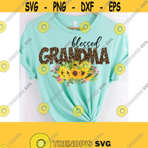 Leopard Print Grandma Design Blessed Grandma T Shirt DesignGrandma Sublimation Design Grandma PNG Design