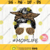 Leopard Print Mom Life Messy Bun Sunglasses Mom Life PNG Sublimation Design Downloads Design 82