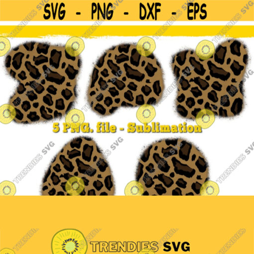 Leopard Print Sublimation Patches Leopard Splashes PNG Bleached Shirt Sublimation Patches PNG Sublimation Elements Cheetah Print Design 385
