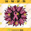Leopard Print Sunflower Svg Ribbon Breast Cancer Awareness Svg
