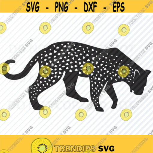 Leopard SVG Files For Cricut Black White cut files Vector Images Tiger Clip Art SVG Files Eps Png dxf Stencil ClipArt Silhouette Design 468