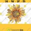 Leopard Sunflower PNG Sunflower Clipart Sunflower Sublimation Design Leopard Print Design Instant Download Printable Design Sun PNG Design 332