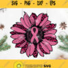 Leopard Sunflower Ribbon Breast Cancer Awareness Svg Sunflower Svg Breast Cancer Svg Sunflower Pink Leopard Svg
