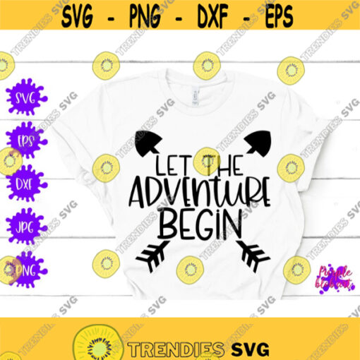 Let The Adventure Begin Summer Camping SVG Summer Adventure Baby Announcement Baby Shower Gift Summer Travel Back To School Happy Camper Design 318