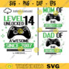 Level 14 Unlocked svg 14th Birthday Boy Gamer 14 years Old Gamer T Shirt Video Game Controller Joystick kid design Svg Cut File For Cricut 256 copy