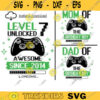 Level 7 Unlocked svg 7th Birthday Boy Gamer 7 years Old Gamer T Shirt Video Game Controller Joystick kid design Svg Cut File For Cricut 160 copy