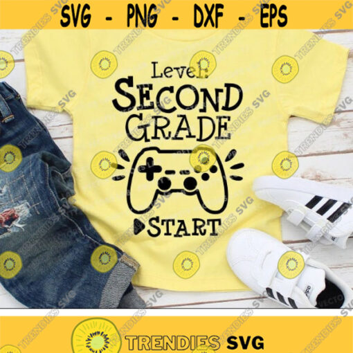 Level Second Grade Svg Back To School Svg Teacher Svg Dxf Eps Png 2nd Grade Cut Files First Day of School Video Game Silhouette Cricut Design 874 .jpg