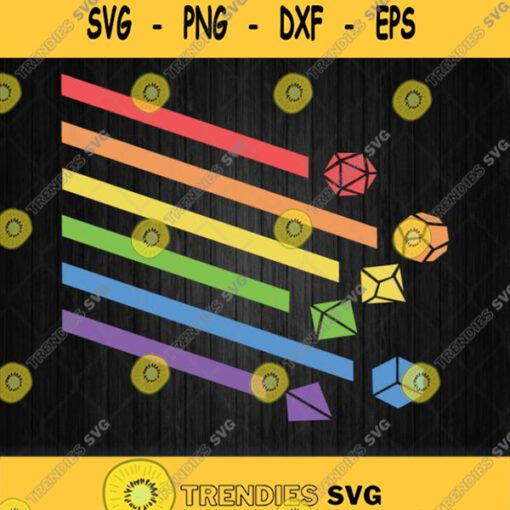 Lgbt Falling Dice Set Ray Slaying Dragons In Dungeons Dnd Tabletop Rpg Svg Png Dxf Eps