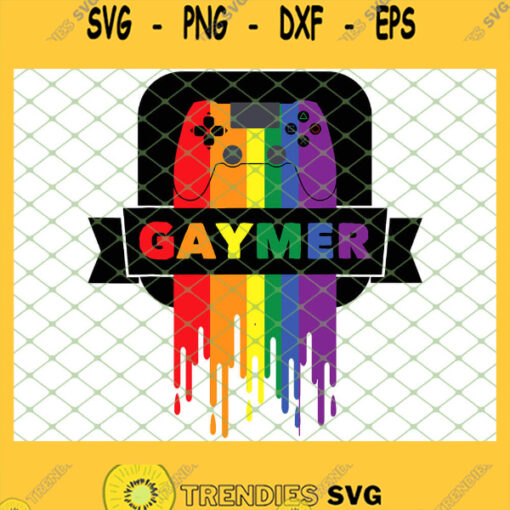 Lgbt Gamer Gaymer Gay Pride Rainbow Gamepad SVG PNG DXF EPS 1